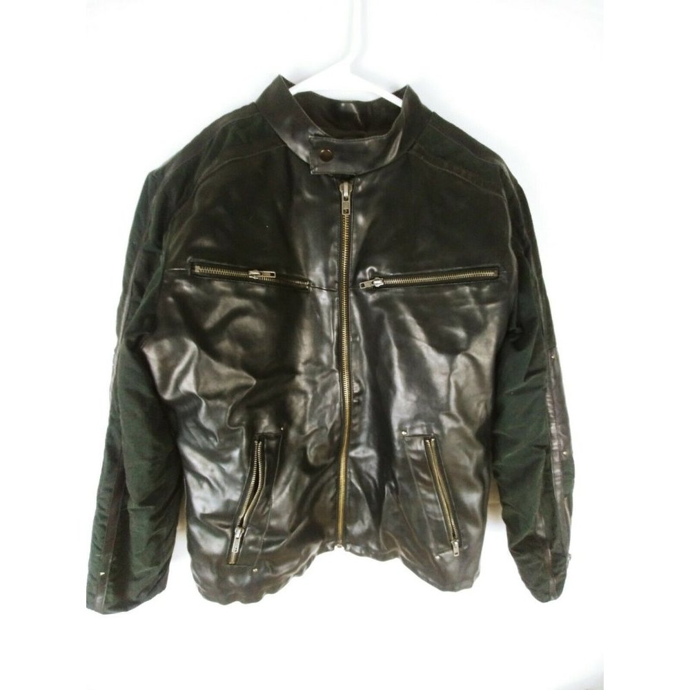 Vintage BC Ethic Men's Faux Leather Black Jacket